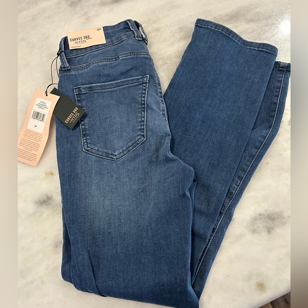 NYDJ Curves 360 Marilyn Straight Jeans  O Petite NWT